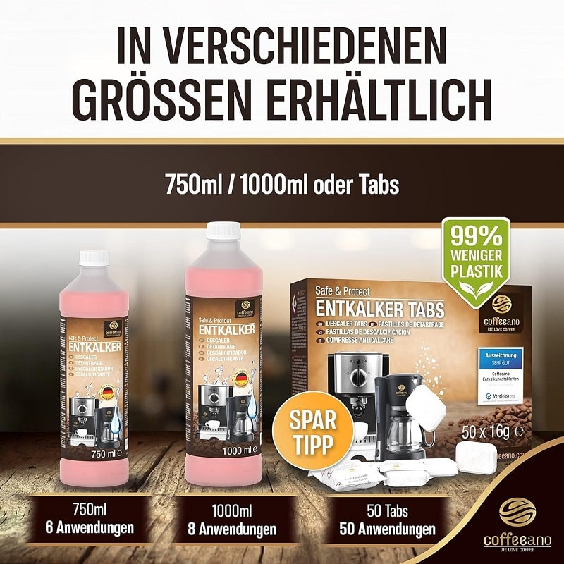 Entkalker für Kaffeemaschinen & Kaffeevollautomaten