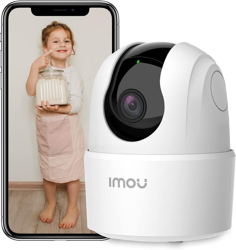 Imou Überwachungskamera Innen, 1080P WLAN Kamera Überwachung Innen 360 Grad für Hausstier,Babyphone, mit KI-Personenerkennung,Automatische Verfolgung,Nachtsicht,Zwei-Wege-Audio,Alexa,Ranger 2C